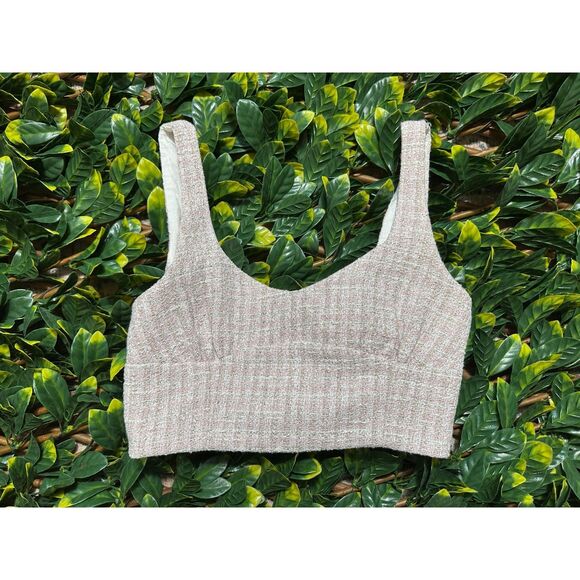 Zara Rainbow Knit Corset Crop Top Size Medium - Picture 1 of 5